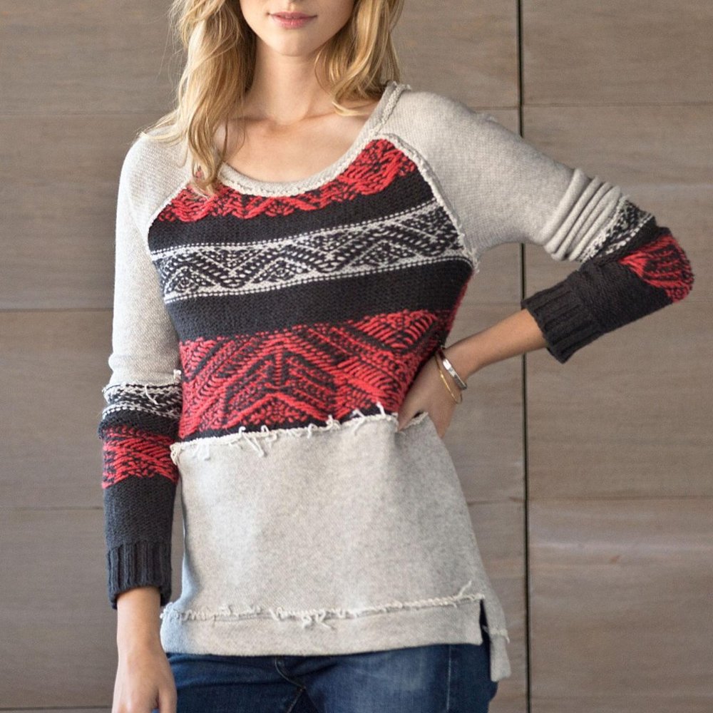 Free People Nordic Knit Pullover Sweater XS